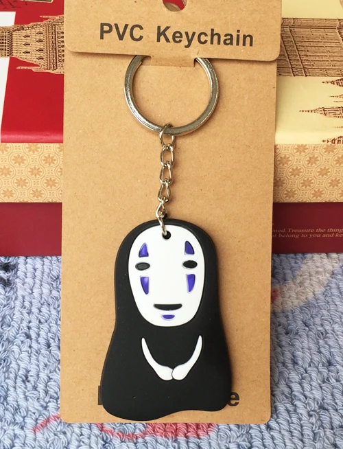 see chart Модель 1 шт. Noface Man Totoro аниме-брелок для ключей ПВХ Рисунок брелок крутая игрушка брелок для ключей рождественские подарки орнамент - Цвет: see chart