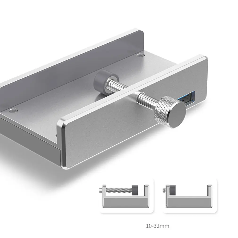 ORICO Алюминий 4 порта USB 3,0 клип-хаб на зажиме для настольного ноутбука клип диапазон оснастки расширения многоинтерфейсный концентратор