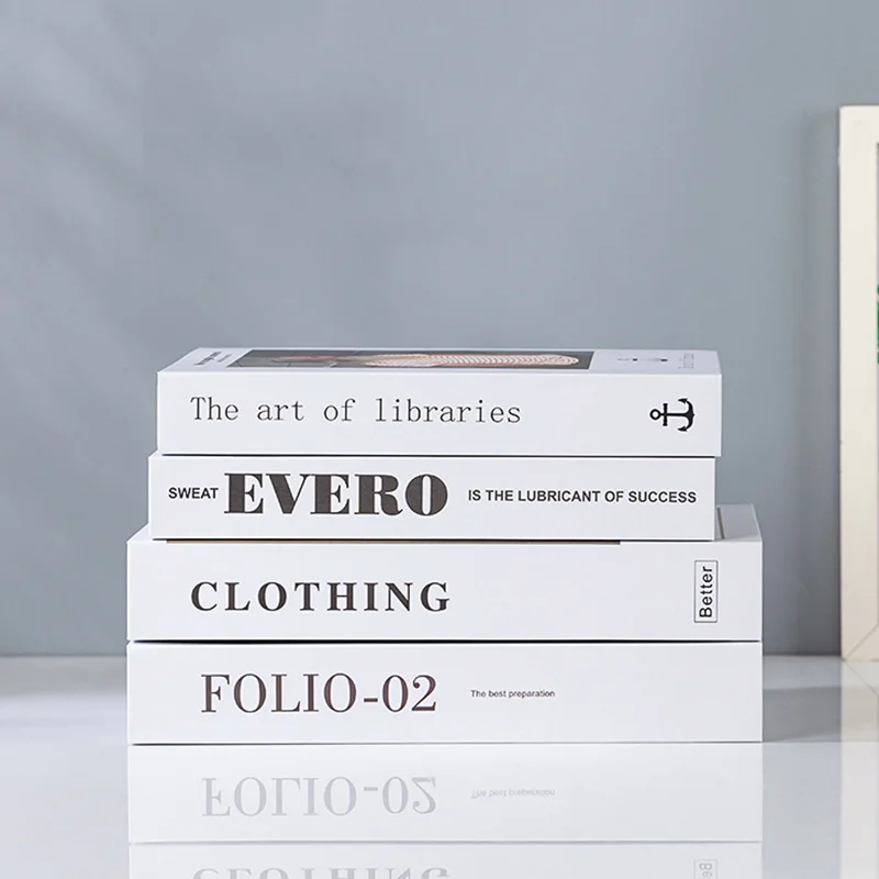 12-200 Creative Modeling Adornment Props Modern Fake Books Simulation Books Living Room TV Cabinet Books Furnishing Accessories