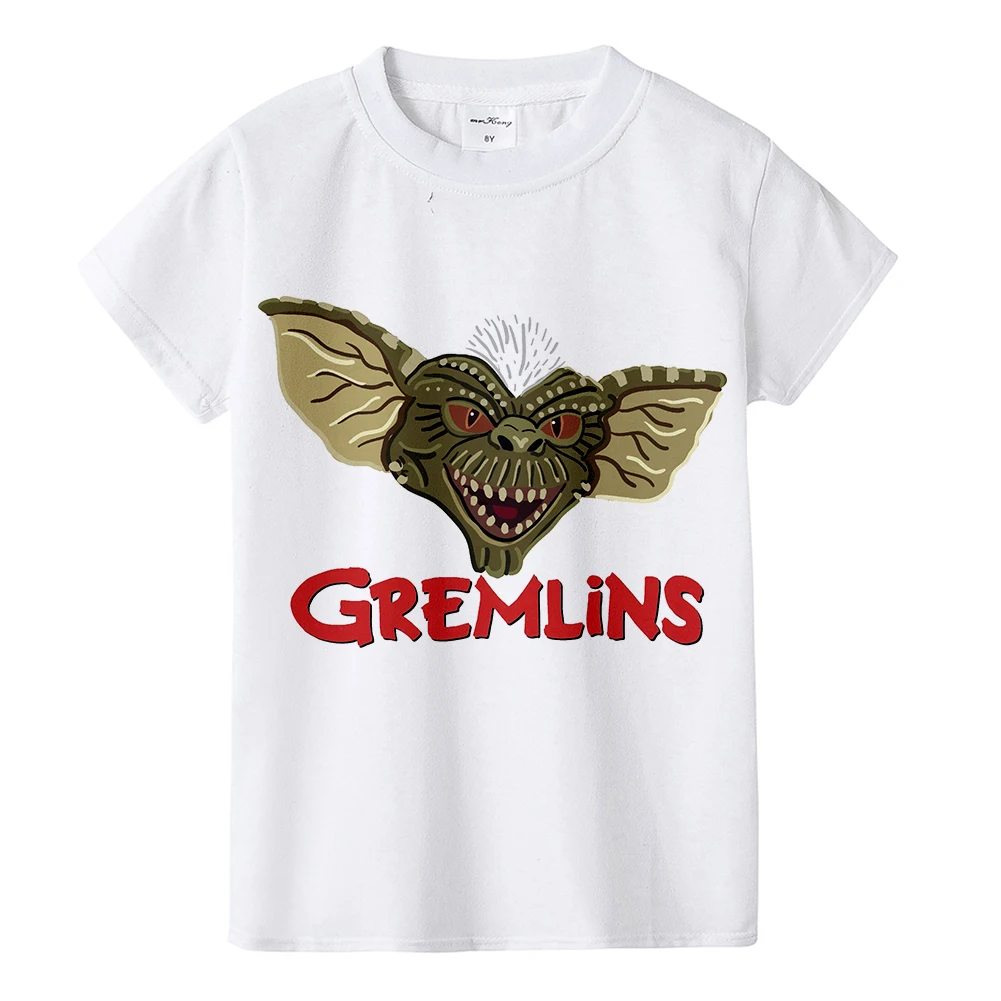 В году, новая детская футболка Gremlins Gizmo летняя футболка для маленьких мальчиков и девочек Забавные футболки с героями мультфильмов, Детская летняя одежда милый ребенок