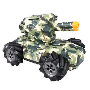 

360 Degree Rotation RC Car Tank Camouflage Waterbomb Remote Control Armoured Vehicle Model Car Electric Model Cars with Battery