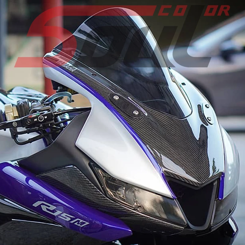 Мотоцикл козырек ветрового стекла козырек подходит для YAMAHA YZF R15 V3.0 R125 Double Bubble