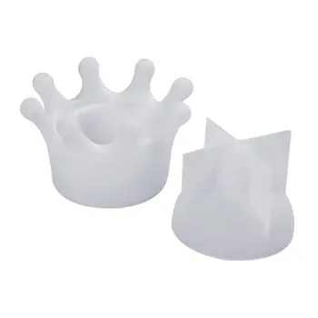 

New DIY Storage Box Mold Crystal Epoxy Set Table Decoration Jewelry Three-dimensional Crown Molding Silicone Molds