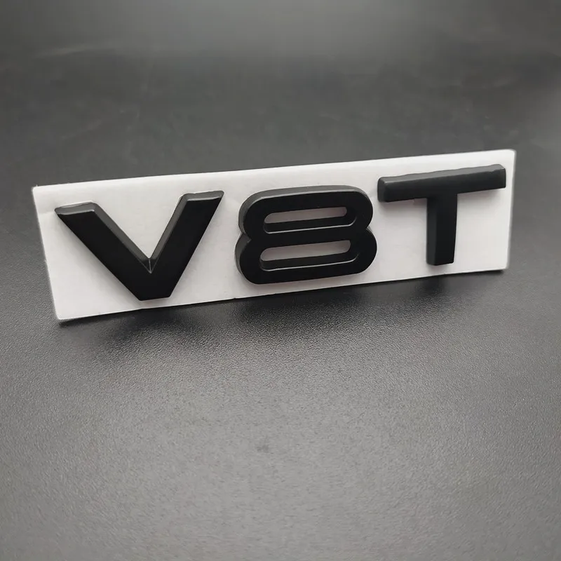 6 Автомобильный Стайлинг 3D металлический V6T V8T V6 V8 T крыло сбоку средства ухода за кожей эмблема хвостовая часть ствола значок на крыло Стикеры для Audi A4 A3 A5 A6 A1 Q3 Q5 Q7 - Название цвета: 6