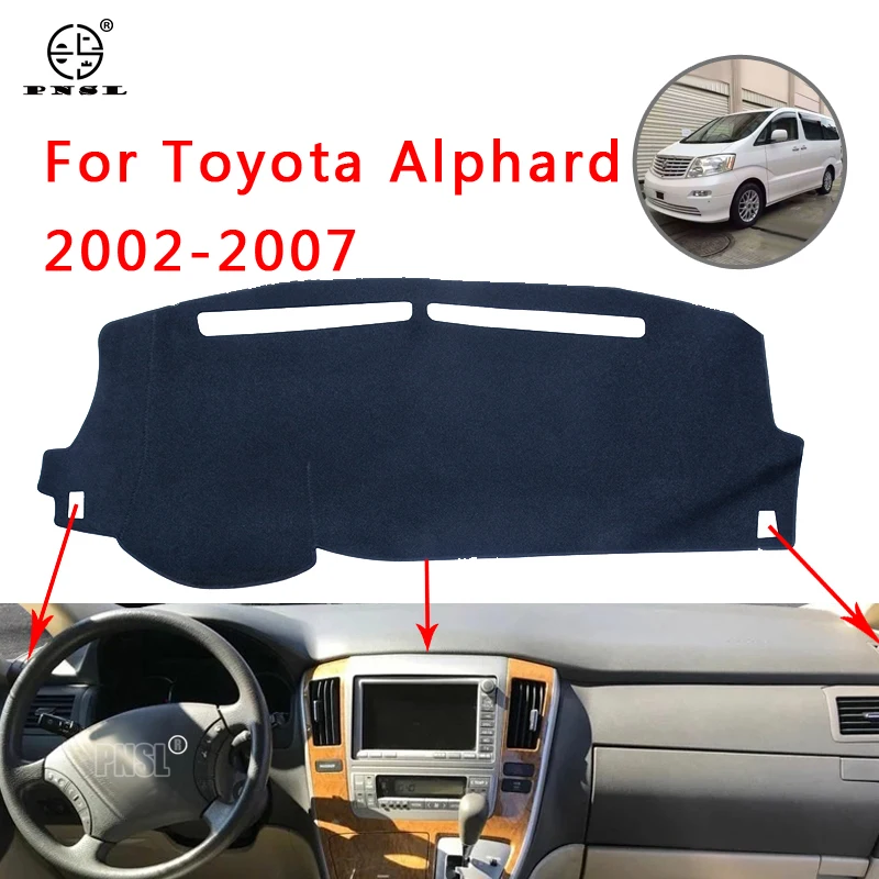 PNSL чехол для приборной панели автомобиля коврик Toyota Alphard Vellfire 10 AH10 2002 2007 защита от