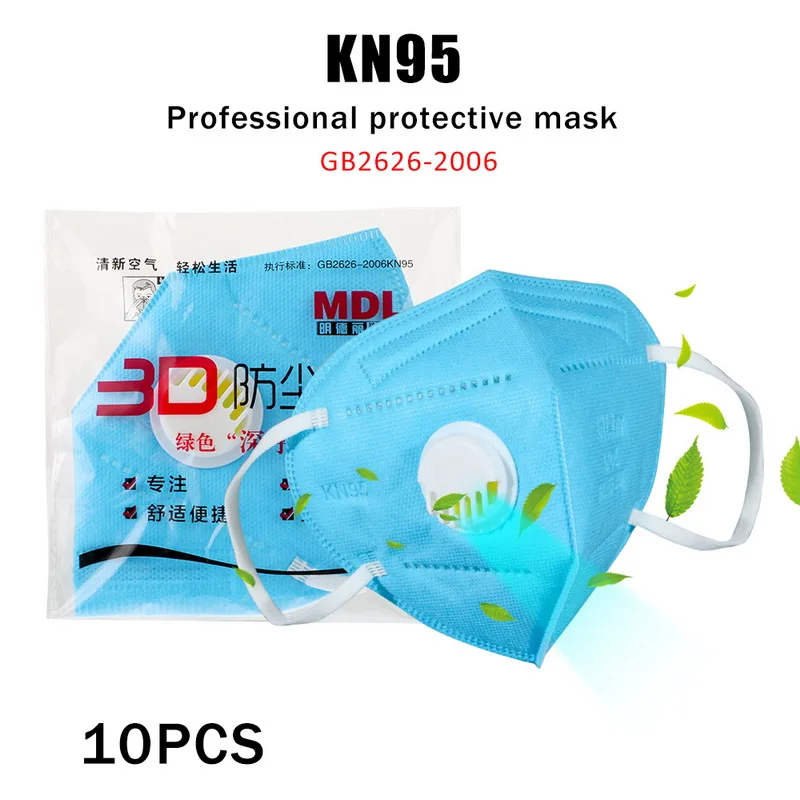 

10 Pcs Fast Soon Antiviral KN95 Face Mask Anti-pollution PM2.5 KN95 Dust Mask Disposable Mouth Mask Professional Protective Mask
