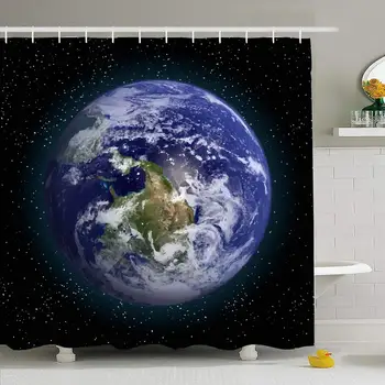 

Shower Curtain Set with Hooks 72x78 Earth Travel Space Ball Vectorelements This Sphere Furnished Miscellaneous in USA Solar