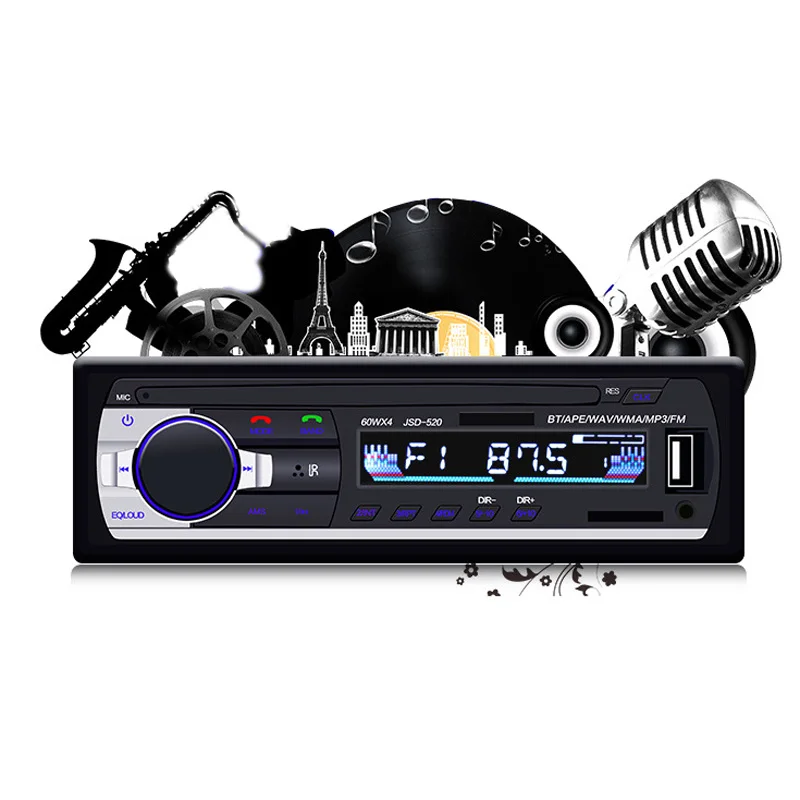 Автомобильный MP3 Bluetooth Hands-free вызов цифровой MP3-плеер U диск карта радио США