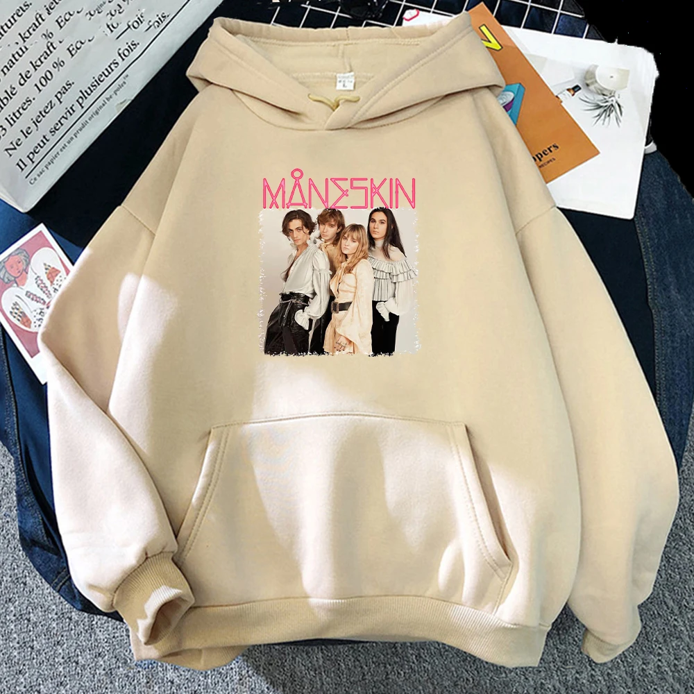 2021 Mode Maneskin Band Rock Hoodie Pria Wanita Harajuku Estetika Lengan  Panjang Hip Hop Atasan Streetwear Kaus Kasual - AliExpress Pakaian Pria