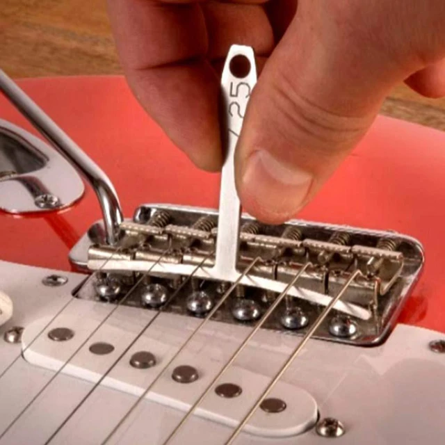 Jauge de rayon de cordes de guitare en acier inoxydable 9 pièces