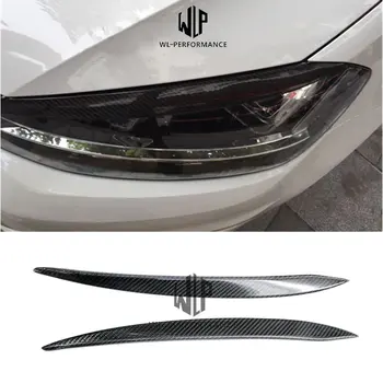 

Golf 7 High Guality Carbon Fiber Car Body Front Headlight Eyebrows Car Styling For Volkswagen Golf 7 Free shipping 2014-2018