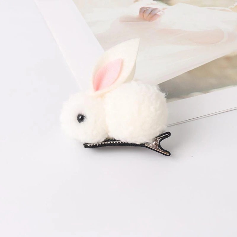 Hairpins white Милые Мультяшные животные кролик резинка для волос ободок с кроличьими ушами заколка для женщин девочек Детские аксессуары украшения для волос - Цвет: Hairpins white