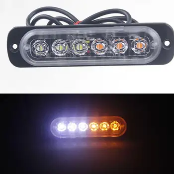 

12-24v 18W Mini 6LED Light Work Bar Lamp Driving Fog Off road SUV Auto Car Boat Truck Ultra Thin Flash Lamp Warning Lamp