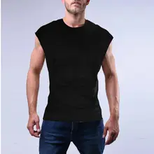 Новинка, летняя мужская майка для бега, Спортивная майка без рукавов, Облегающая майка, Майки для бодибилдинга, топ для тренажерного зала, спортивная майка, Мужская Облегающая майка