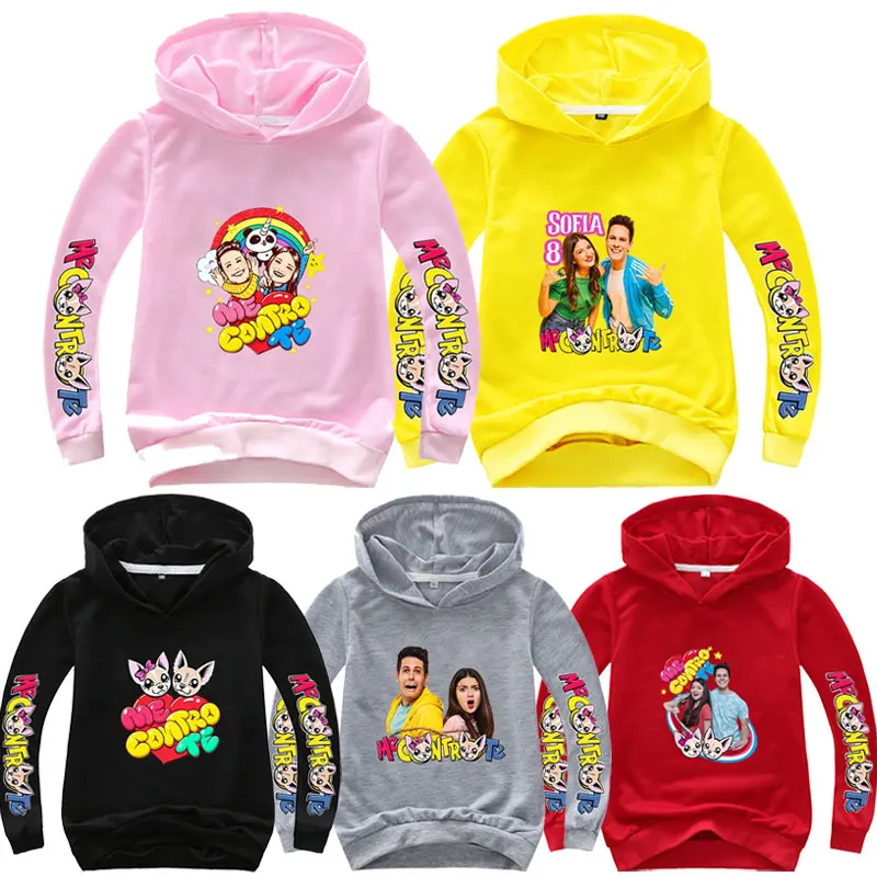 

ME CONTRO TE Hoodie Boys Girl Cotton Pullover Cartoon Me Contro Te Children Sweatshirt Xmas Tops Fashion Outerwear