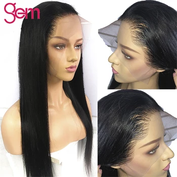

4x4 Straight Human Hair Wigs Lace Wig 150 Density Brazilian Rmey 13X4 For Black Women Pre Plucked Lace Front Human Hair Wigs