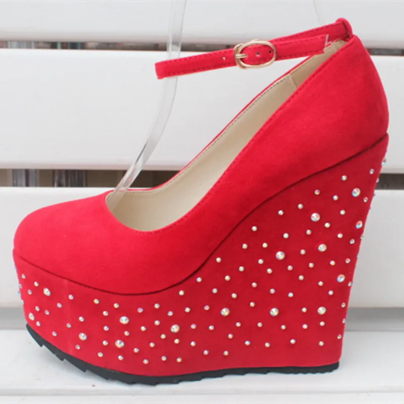 Women's Shoes Sexy  Round Toe Wedges Heel Platform Pumps High Heels US size 4-10.5  No.1269