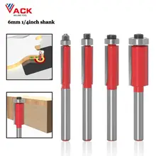 VACK 1/4 – fraises en carbure de tungstène pour le travail du bois, 6mm, tige affleurante, mèche de toupie, gabarit de bois