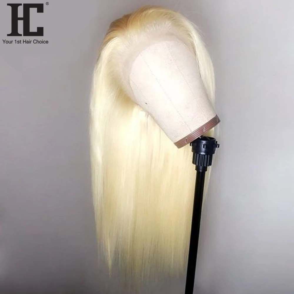 Glueless 613 блонд парик человеческих волос предварительно сорвал Remy бразильские Прямые 13x6 блонд парик фронта шнурка HC