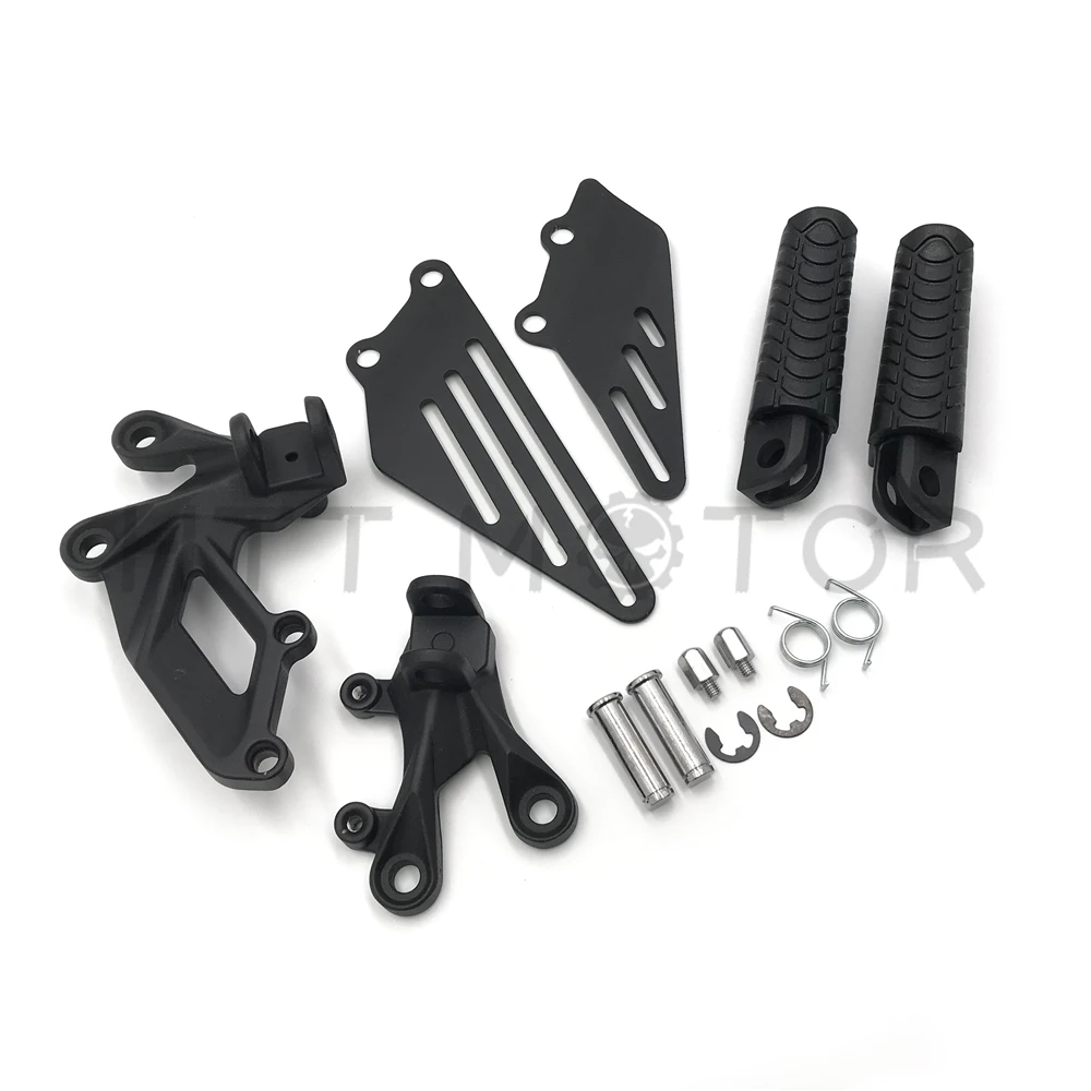 Aftermarket free shipping motorcycle parts Front Foot Peg Footrest Set For Kawasa NINJA ZZR1400 ZX14R 2006- Silver BLACK