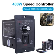 

400W AC Motor Speed Controller Mini Motor Speed Control Speed Regulator Forward Backward 220V 50Hz 60Hz