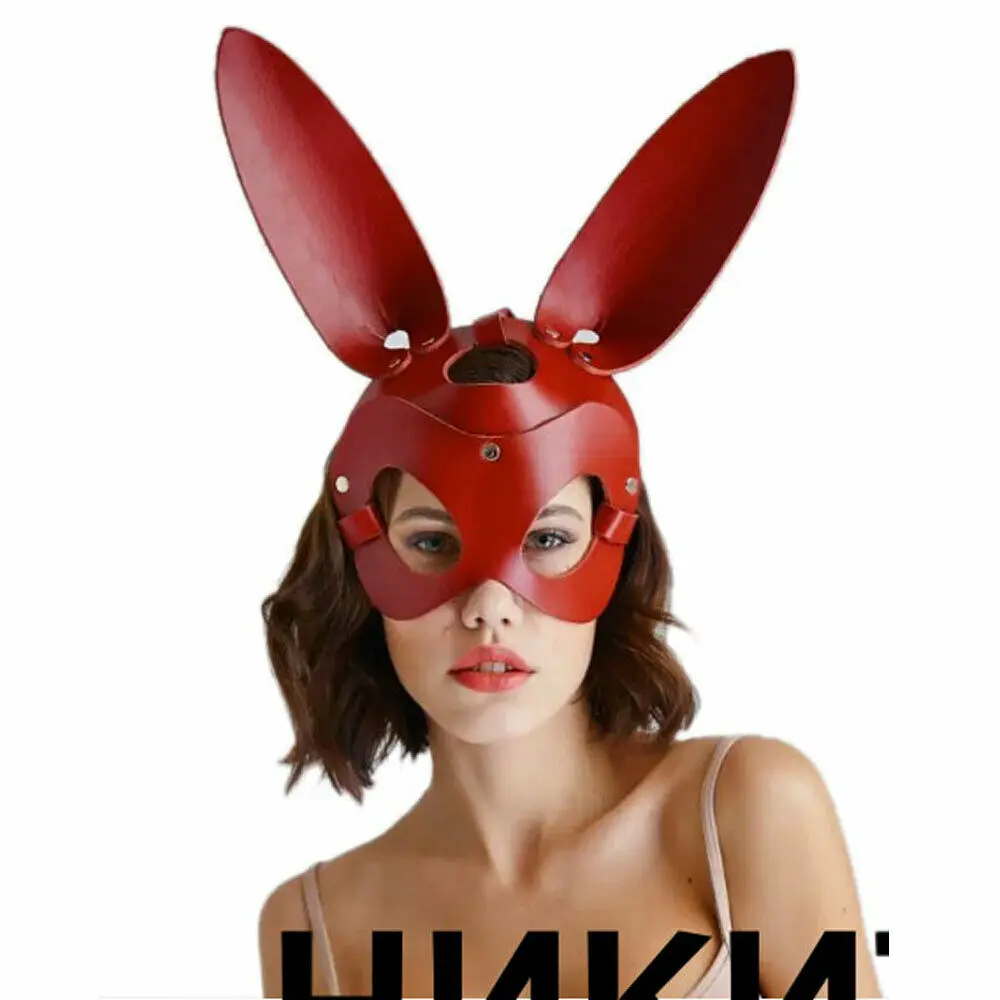 Женские милые Хэллоуин длинные уши кроликов маска кролика костюм косплей маскарад