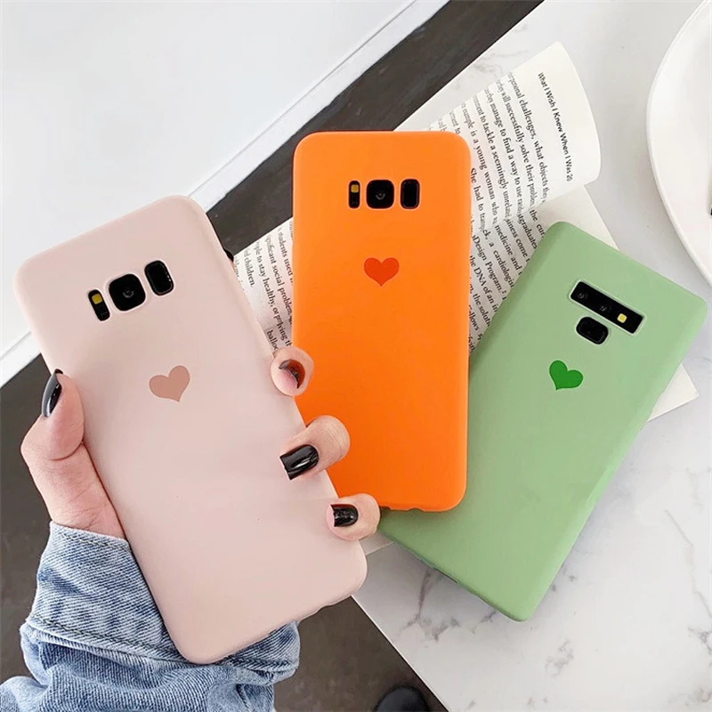 Candy Color Love Heart Soft TPU Silicone Case Cover For Xiaomi 4C 4 5 5s Plus 5C 5X Note 2 3 Max Mix 2S Mi8 Se 9 CC9 CC9e |