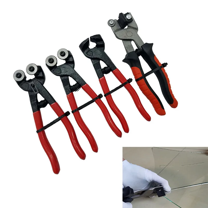 1pc 8 inch Mosaic Pliers with Wheel Blades Round Glass Pliers Cutter