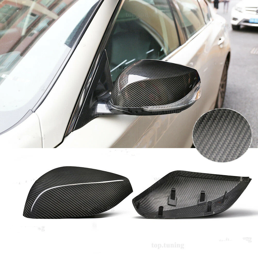 

Dry Carbon Fiber Mirror Cover For Infiniti Q50 Q50S Q60 2014+ Car Exterior Side Rear View Case Reverse Caps Shell Replacement