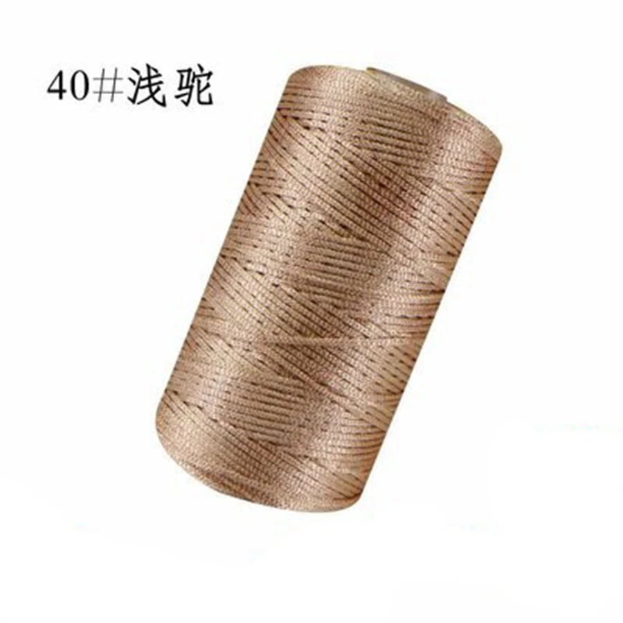 COOMAMUU New Summer Crochet Yarn 1.5mm Thin Ice Cotton Thread for Hand Knitting Bag Hat Shoes