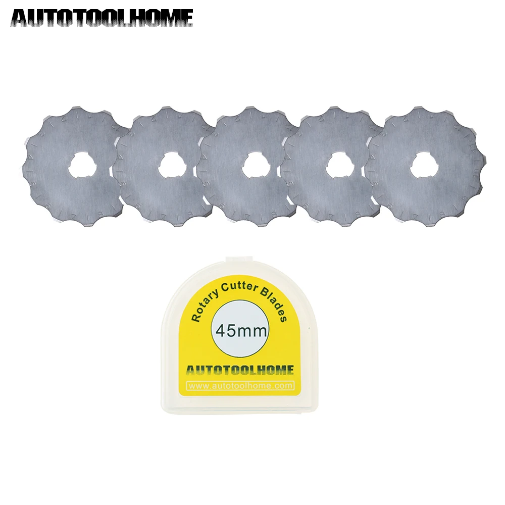 AUTOTOOLHOME 5 упаковок 45 мм вязаная кромка Скип лезвия поставляется с чехлом для