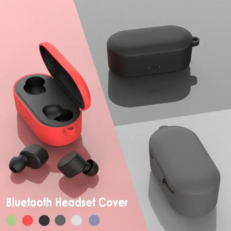 Подходит для QCY T1S QS2 Bluetooth чехол для наушников Мягкий Силиконовый противоударный защитный чехол Аксессуары для наушников с крючком