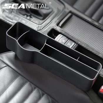 

Universal Car Seat Gap Organizer Storage Box with Cup Holder ABS Side Pocket Case for Keys Cards Wallets Auto Stowing Tidying