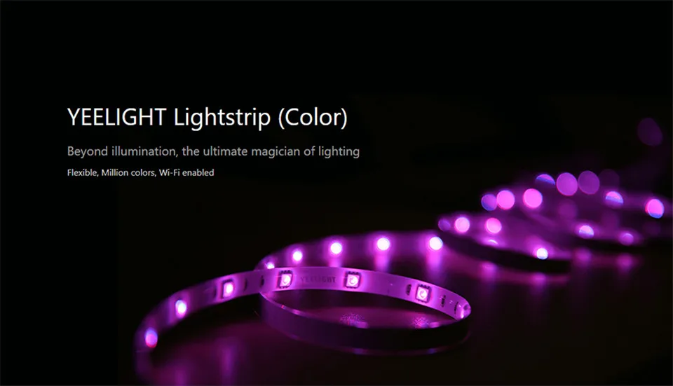 Yeelight Aurora Smart LightStrip 1S 2M to 10M LED RGB Colorful WiFi APP Remote Control Light Strip for Alexa Assistant Homekit