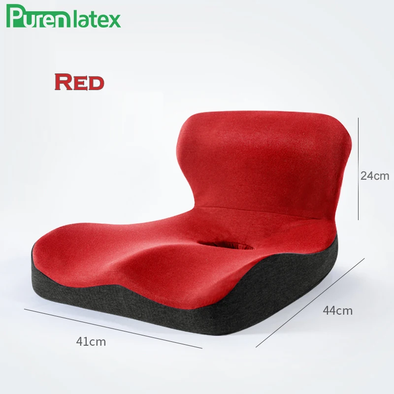 PurenLatex Chair Lumbar Pillow Support Seat Cushion Memory