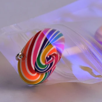 

100Pcs Rainbow Transparent Symphony Ziplock Bag Iridescent Zip lock Bags Cosmetic Plastic Laser Zipper