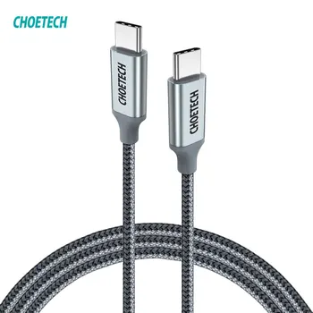 

CHOETECH PD Cable USB-C to USB-C 100W 1.8M for Samsung S10 S9 Plus Fast Charging Cable for Macbook Pro Quick Charge Cable
