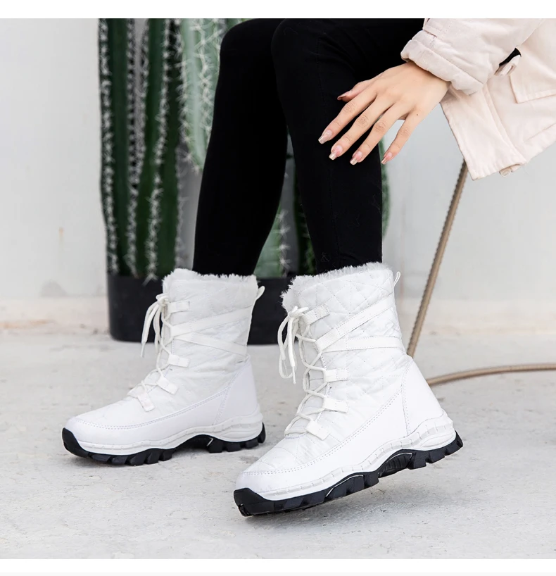 TYDZSMT/женские зимние ботинки на платформе Дамская обувь водонепроницаемые женские зимние ботинки с толстым плюшем размера плюс; Botas Mujer