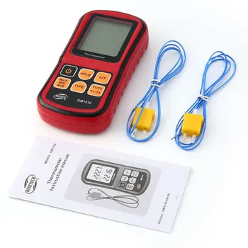 

Benetech GM1312 Digital Thermocouple Thermometer Dual-channel Temperature Meter For K/J/T/E/R/S/N LCD Dual-channel Poratable