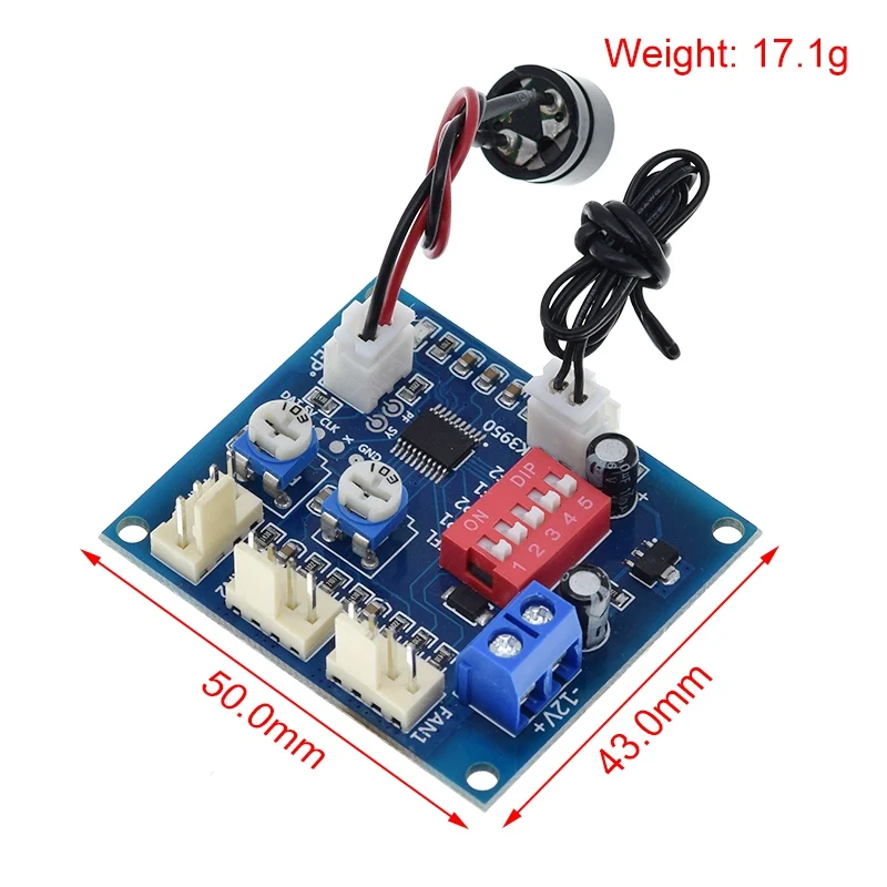 DC 12V 5A PWM PC CPU Fan Temperature Control Speed Controller Module