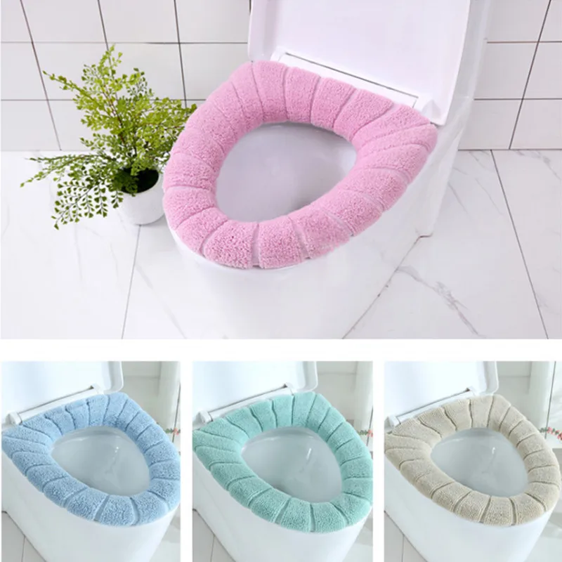 finansiel misundelse bypass Winter Toilet Seat Cover Warm Soft Acrylic Washable Mat Home Decor  Closestool Mat Seat Case Toilet Cover Accessories Bathroom - AliExpress