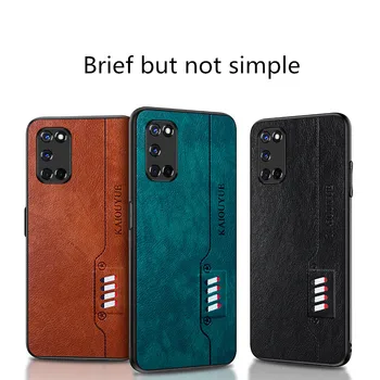 

100pcs/lot PU Leather Soft Edge Back Phone Case For OPPO A52 A92 A92S K5 X50 Reno 3 Pro Ace 2 Find X2 Pro R17 Cover Coque