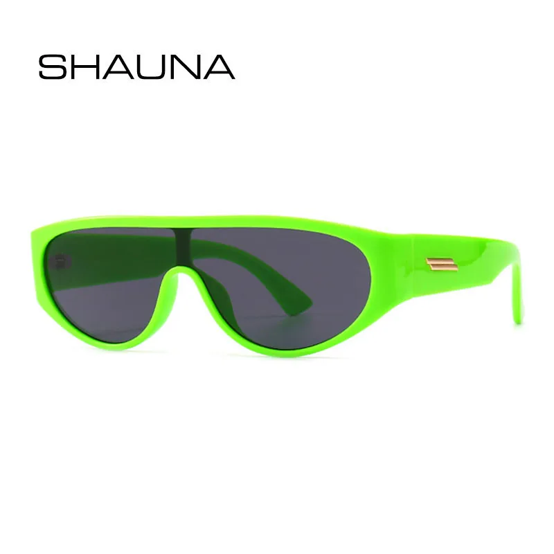 

SHAUNA 12 Colors Retro One-Piece Lens Sunglasses Ins Poplar Candy Colors Small Frames Sun Glasses UV400