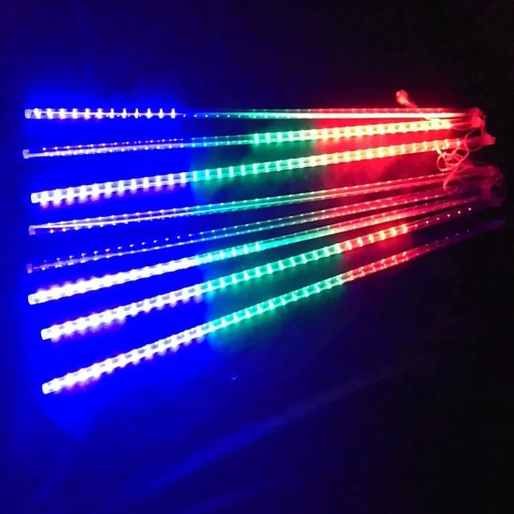 thumbnail image 1 of Tubos de lluvia de meteoritos impermeables de 30 cm, 50 cm y 80 cm, lámpara de luz LED de 240 V con enchufe europeo, luz de Navidad, decoración de jardín y boda, 1 of 4