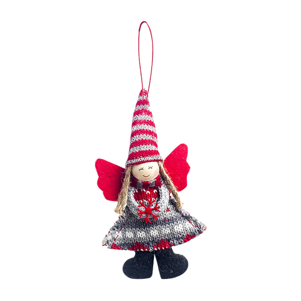 Новогодние рождественские украшения Xmas Ткань Ангел подвеска для девочки шерсть DIY рождественская елка гардероб украшение маленький кулон - Цвет: C