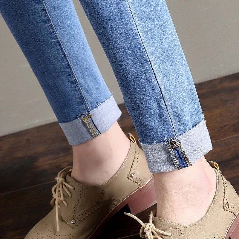 Jeans woman Pencil Pants Stretch Elastic Slim  Ankle-Length Pants Women Jeans 2020 Summer