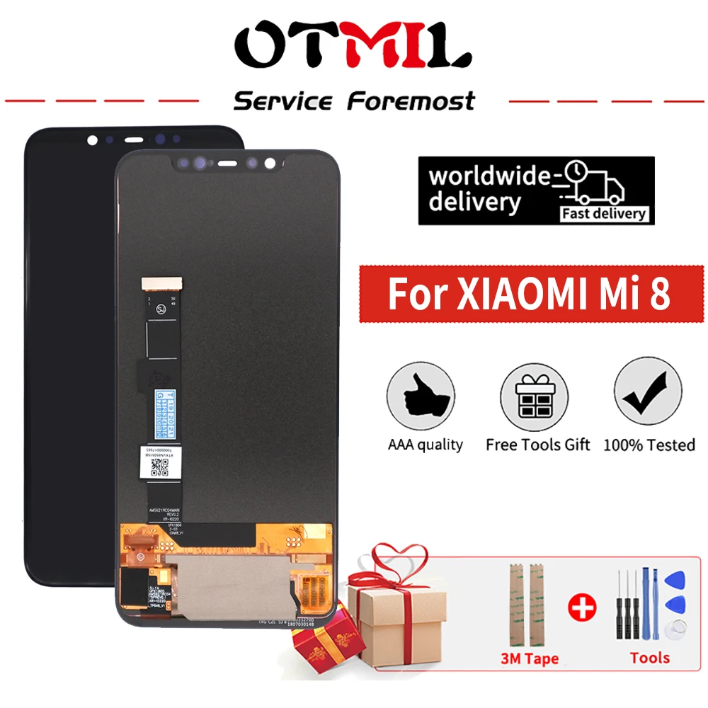 

6.21 "Original For XIAOMI Mi 8 LCD Display Touch Screen with Frame Digitizer Assemble For XIAOMI Mi8 LCD Display Replacement