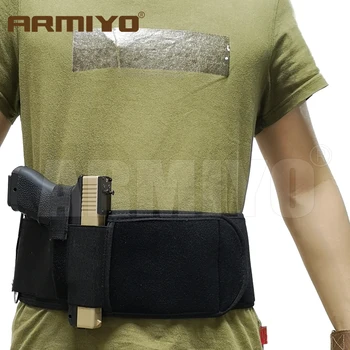 

Armiyo Waist Gun Holster Universal Left and Right Side Comfortable Diving Cotton Inside Waistband Concealed Belt for Pistol