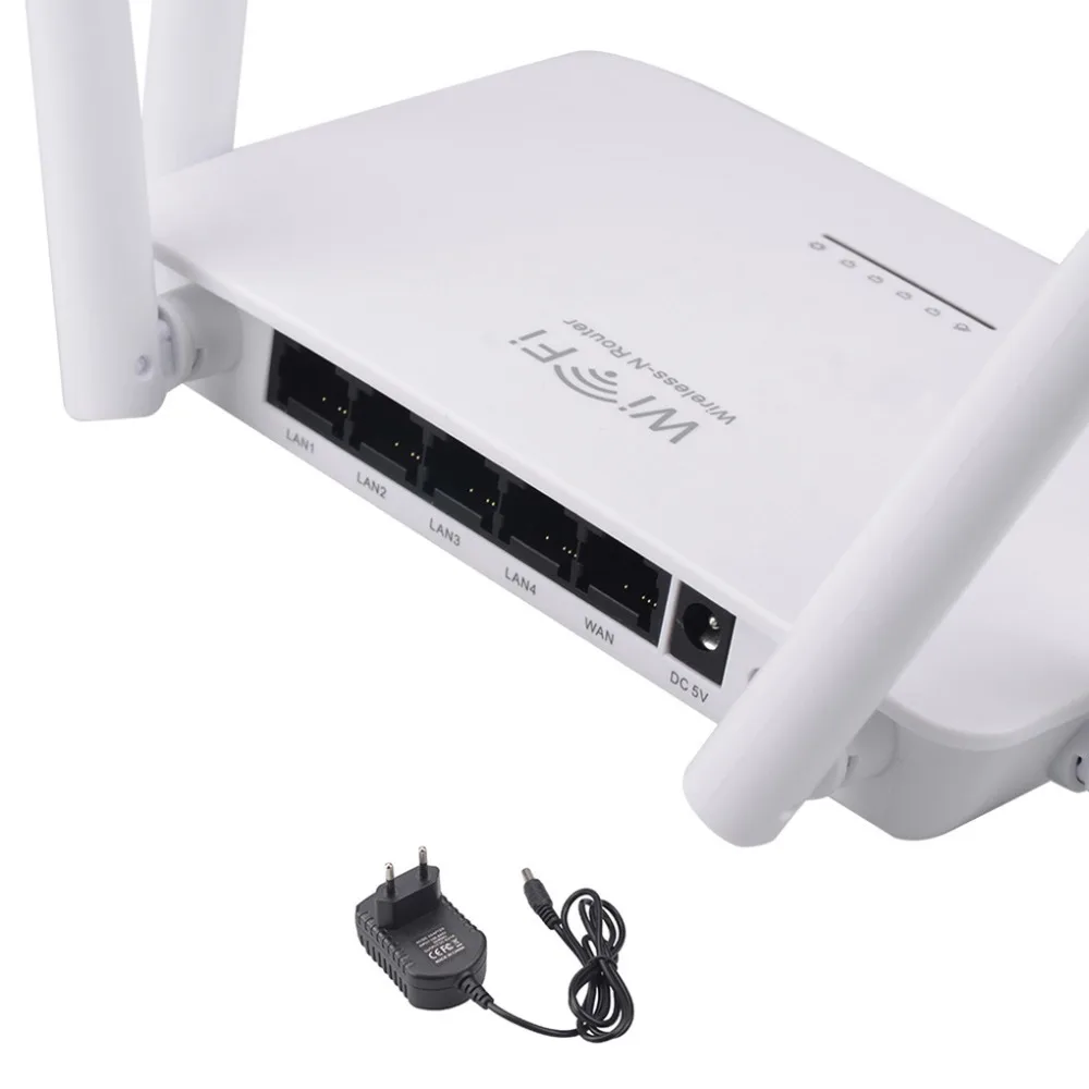802.11n 300 Мбит/с беспроводной Wi-Fi маршрутизатор высокой мощности 4 антенны широкий охват простая настройка Wifi диапазон усилителя
