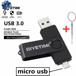 Biyetimi – clé USB 3.0 ottimi g, support à mémoire de 32GB 32GB 64GB 128GB, lecteur flash haute vitesse pour SmartPhone/tablette/PC, cadeau 